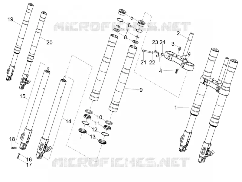 FRONT FORK MING XING Aprilia APRILIA-MOTORCYCLES 125 TUONO 2023  Tuono 125 4T Euro 5 ABS