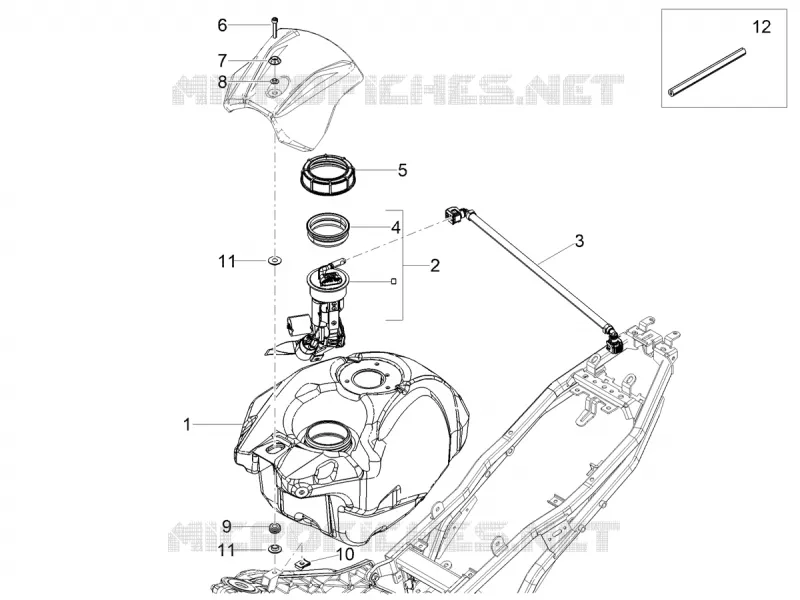 FUEL TANK Aprilia APRILIA-MOTORCYCLES 125 TUONO 2021  Tuono 125 4T Euro 5 ABS