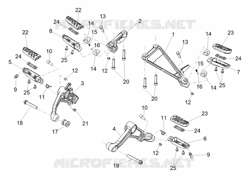FOOTRESTS Aprilia APRILIA-MOTORCYCLES 660 TUONO 2021  Tuono 660 4T 8V Euro 5 ABS