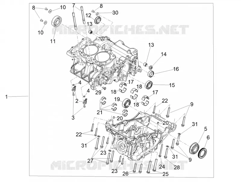 CRANKCASES I Aprilia APRILIA-MOTORCYCLES 660 TUONO 2022  Tuono 660 4T 8V Euro 5 ABS