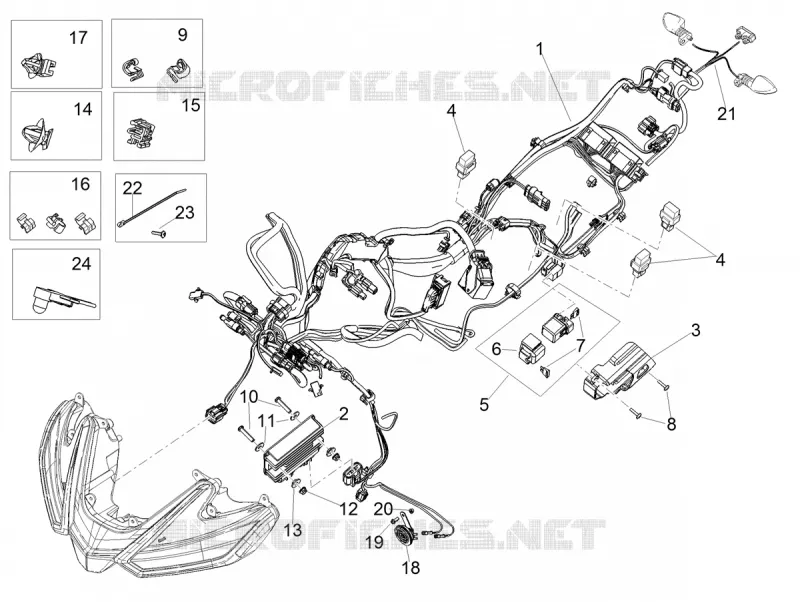 FRONT ELECTRICAL SYSTEM Aprilia APRILIA-MOTORCYCLES 660 TUONO 2022  Tuono 660 4T 8V Euro 5 ABS