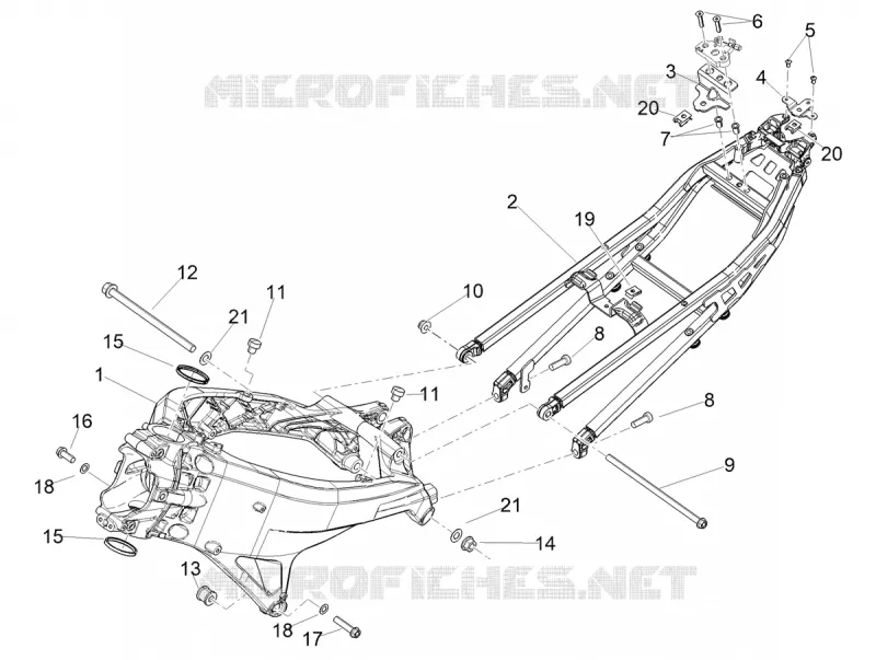 Frame/bodywork Aprilia APRILIA-MOTORCYCLES 660 TUONO 2021  Tuono 660 4T 8V Euro 5 ABS