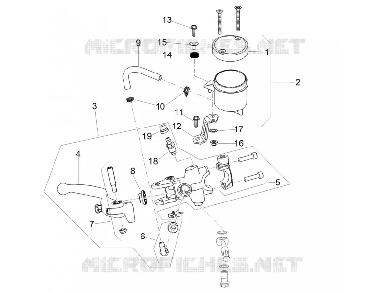 FRONT BRAKE MASTER CYLINDER Aprilia APRILIA-MOTORCYCLES 1100 TUONO 2023  Tuono V4 1100 Euro 5