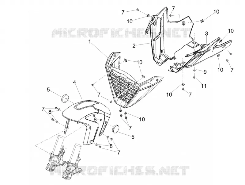 FRONT FENDER - LOWER FAIRING Aprilia APRILIA-MOTORCYCLES 1100 TUONO 2021  Tuono V4 1100 Euro 5