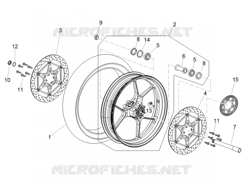 Front wheel Aprilia APRILIA-MOTORCYCLES 1100 TUONO 2022  Tuono V4 1100 Euro 5