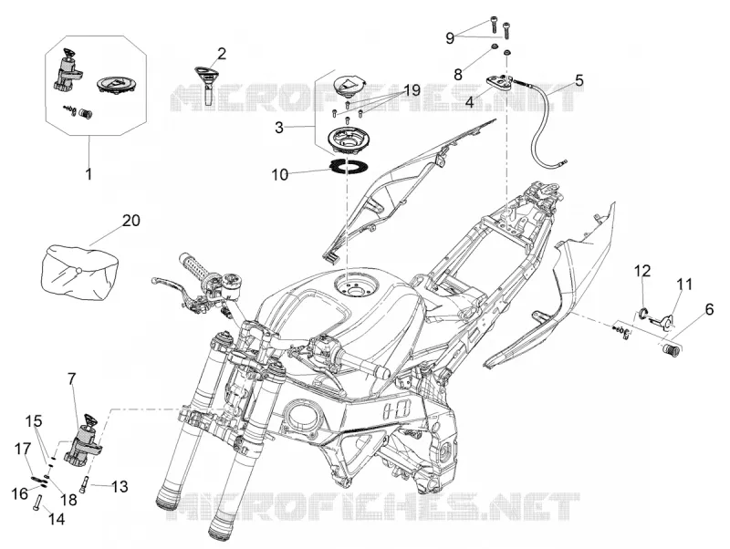 LOCKS Aprilia APRILIA-MOTORCYCLES 1100 TUONO 2021  Tuono V4 1100 Euro 5