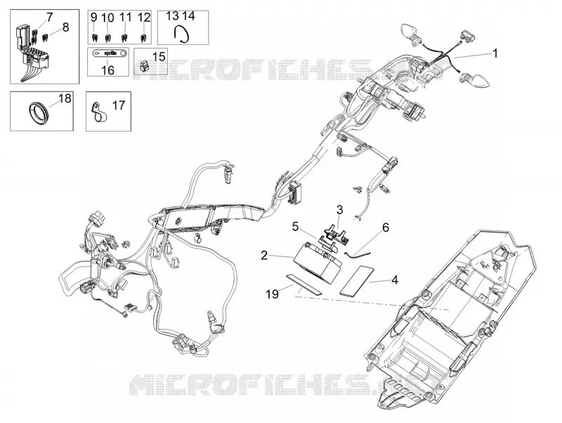 REAR ELECTRICAL SYSTEM Aprilia APRILIA-MOTORCYCLES 1100 TUONO 2022  Tuono V4 1100 Euro 5