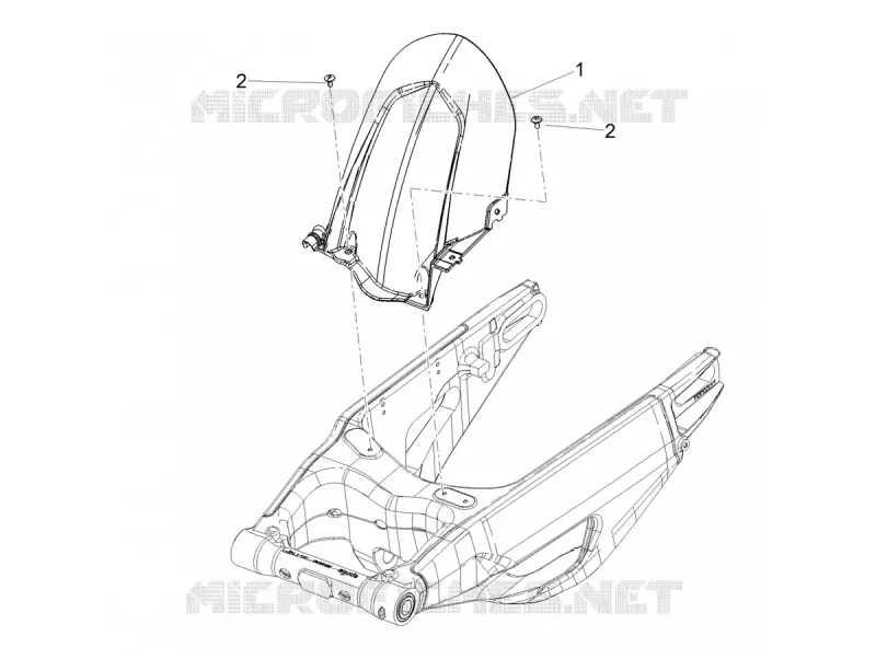 REAR MUDGUARD Aprilia APRILIA-MOTORCYCLES 1100 TUONO 2021  Tuono V4 1100 Euro 5