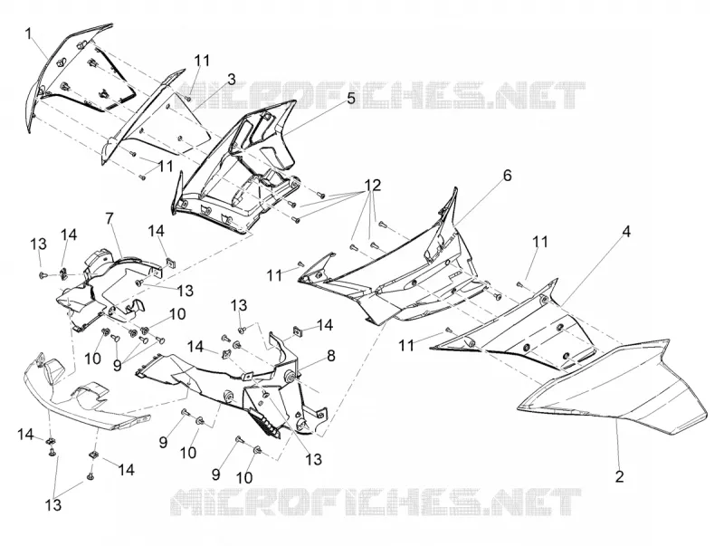 SIDE FAIRINGS Aprilia APRILIA-MOTORCYCLES 1100 TUONO 2023  Tuono V4 1100 Euro 5