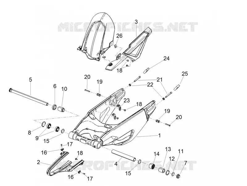 SWINGARM Aprilia APRILIA-MOTORCYCLES 1100 TUONO 2022  Tuono V4 1100 Euro 5