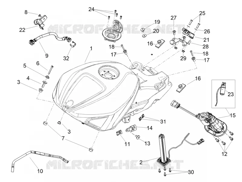 FUEL TANK Aprilia APRILIA-MOTORCYCLES 1100 TUONO 2021  Tuono V4 Factory 1100 Euro 5 Superpole ABS