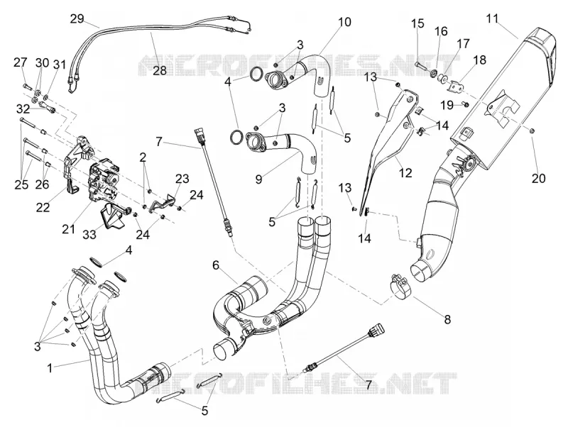 EXHAUST Aprilia APRILIA-MOTORCYCLES 1100 TUONO 2022  Tuono V4 Factory 1100 Euro 5 Superpole ABS