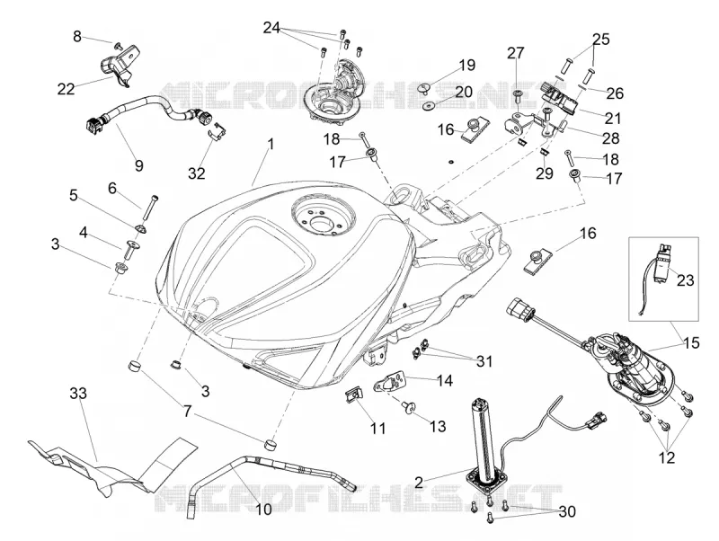 FUEL TANK Aprilia APRILIA-MOTORCYCLES 1100 TUONO 2022  Tuono V4 Factory 1100 Euro 5 Superpole ABS