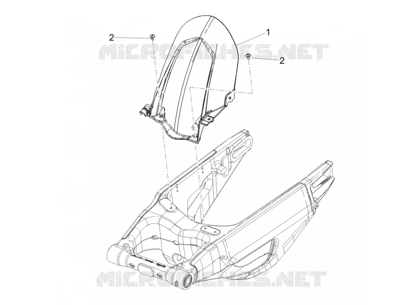 REAR MUDGUARD Aprilia APRILIA-MOTORCYCLES 1100 TUONO 2021  Tuono V4 Factory 1100 Euro 5 Superpole ABS