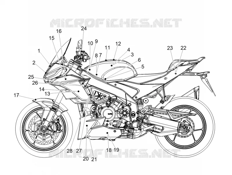 STICKERS Aprilia APRILIA-MOTORCYCLES 1100 TUONO 2021  Tuono V4 Factory 1100 Euro 5 Superpole ABS