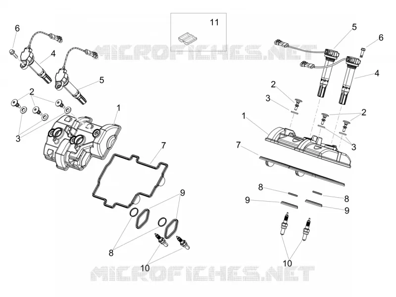 Cylinder head cover Aprilia APRILIA-MOTORCYCLES 1100 TUONO 2021  Tuono V4 Factory 1100 Euro 5 Superpole ABS