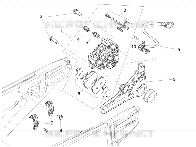 REAR BRAKE CALIPER Aprilia APRILIA-MOTORCYCLES 1100 TUONO 2021  Tuono V4 Factory 1100 Euro 5 Superpole ABS