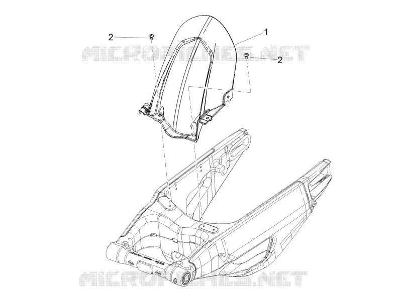 REAR MUDGUARD Aprilia APRILIA-MOTORCYCLES 1100 TUONO 2021  Tuono V4 Factory 1100 Euro 5 Superpole ABS
