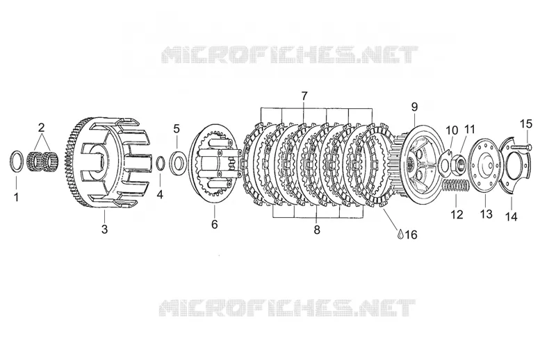 Clutch Aprilia APRILIA-MOTORCYCLES 125 RS 1997  RS 125 (engine 123cc)