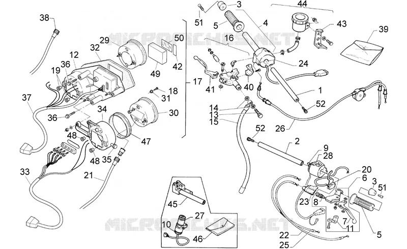 Handlebar - Dashboard Aprilia APRILIA-MOTORCYCLES 125 RS 1997  RS 125 (engine 123cc)