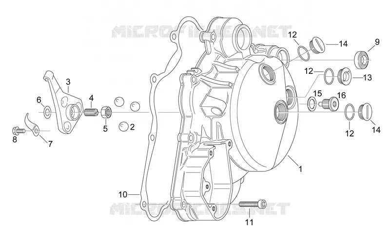 Clutch cover Aprilia APRILIA-MOTORCYCLES 125 RS 1999  RS 125