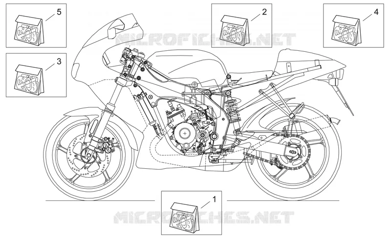 Decal Aprilia APRILIA-MOTORCYCLES 125 RS 2005  RS 125