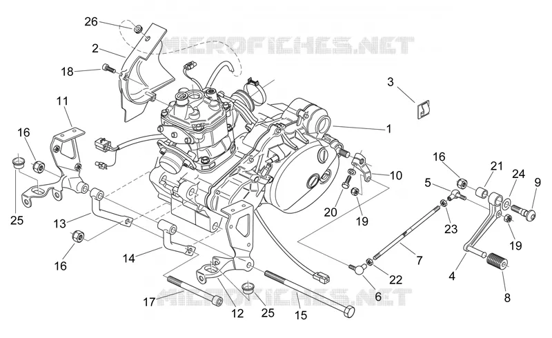 Engine Aprilia APRILIA-MOTORCYCLES 125 RS 2002  RS 125