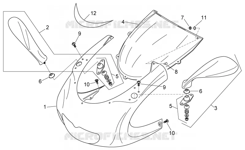 Front body I Aprilia APRILIA-MOTORCYCLES 125 RS 2003  RS 125