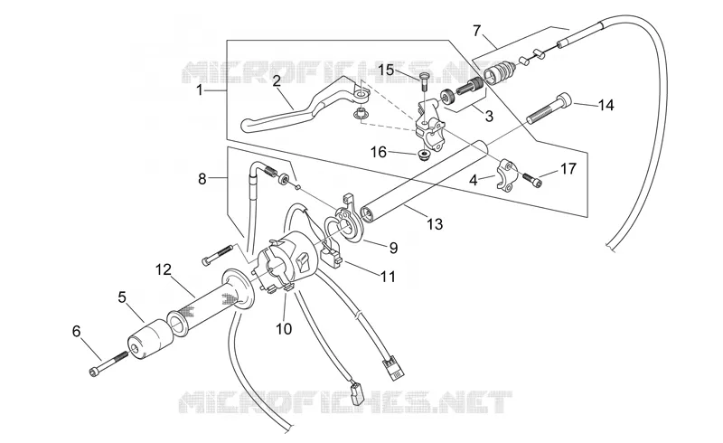 LH Controls Aprilia APRILIA-MOTORCYCLES 125 RS 2004  RS 125