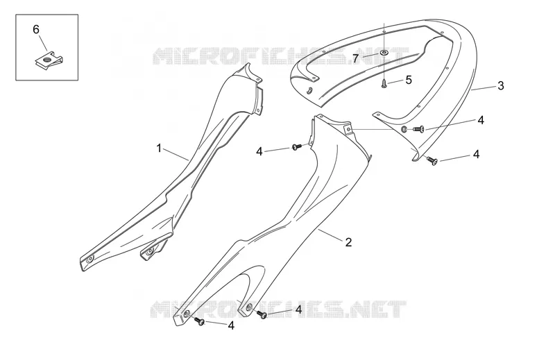 Rear body I Aprilia APRILIA-MOTORCYCLES 125 RS 2003  RS 125
