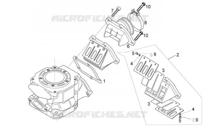 Carburettor flange Aprilia APRILIA-MOTORCYCLES 125 RS 2007  RS 125