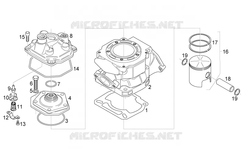 Cylinder - Head - Piston Aprilia APRILIA-MOTORCYCLES 125 RS 2006  RS 125