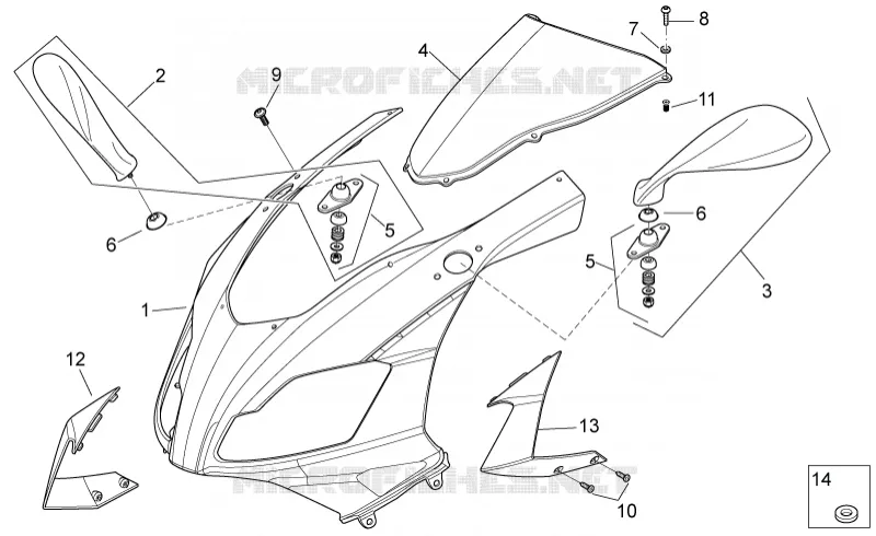 Front body I Aprilia APRILIA-MOTORCYCLES 125 RS 2010  RS 125