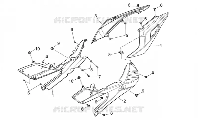 Rear body I Aprilia APRILIA-MOTORCYCLES 125 RS 2007  RS 125