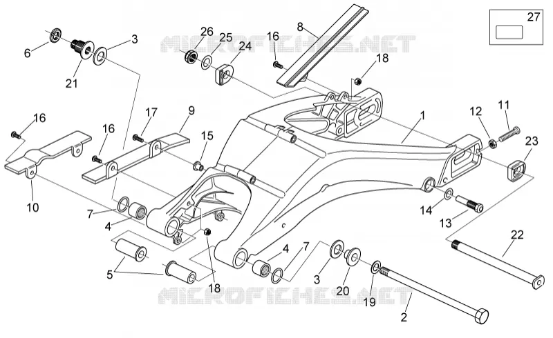 Swing arm Aprilia APRILIA-MOTORCYCLES 125 RS 2007  RS 125