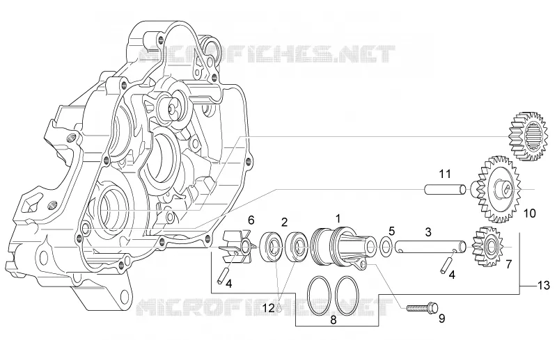 Water pump assy Aprilia APRILIA-MOTORCYCLES 125 RS 2008  RS 125