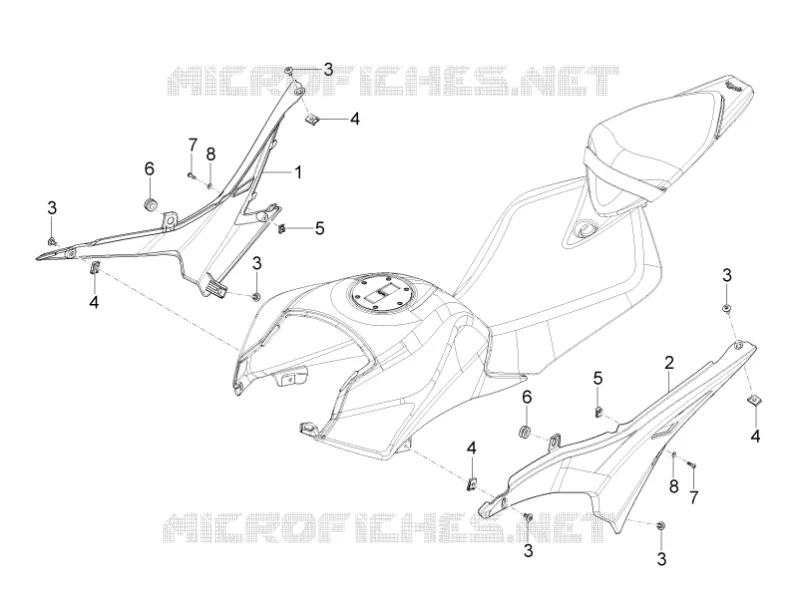 Central body Aprilia APRILIA-MOTORCYCLES 125 RS4 2011  RS4 125 4T