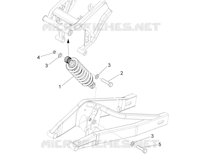 Shock absorber Aprilia APRILIA-MOTORCYCLES 125 RS4 2012  RS4 125 4T