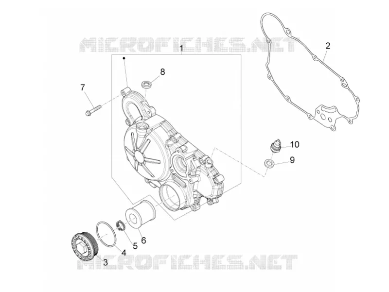 Clutch cover Aprilia APRILIA-MOTORCYCLES 125 RS4 2016  RS4 125 4T