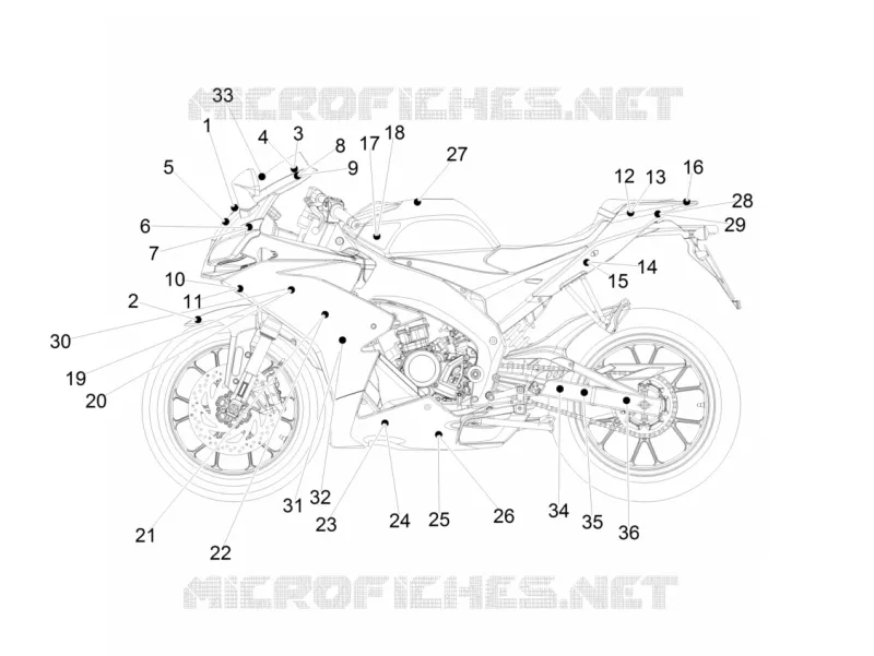 Decal Aprilia APRILIA-MOTORCYCLES 125 RS4 2014  RS4 125 4T