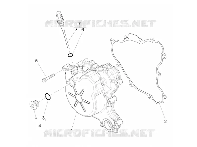 Flywheel cover Aprilia APRILIA-MOTORCYCLES 125 RS4 2016  RS4 125 4T