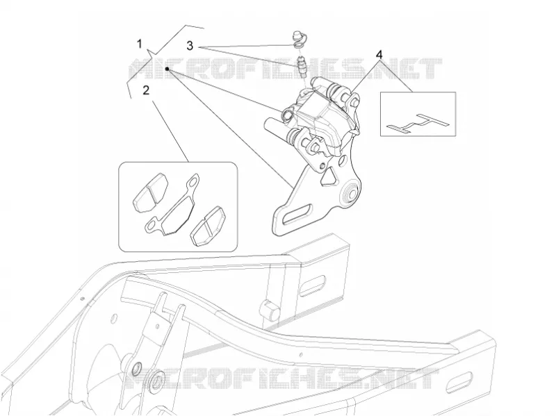 Rear brake caliper Aprilia APRILIA-MOTORCYCLES 125 RS4 2016  RS4 125 4T