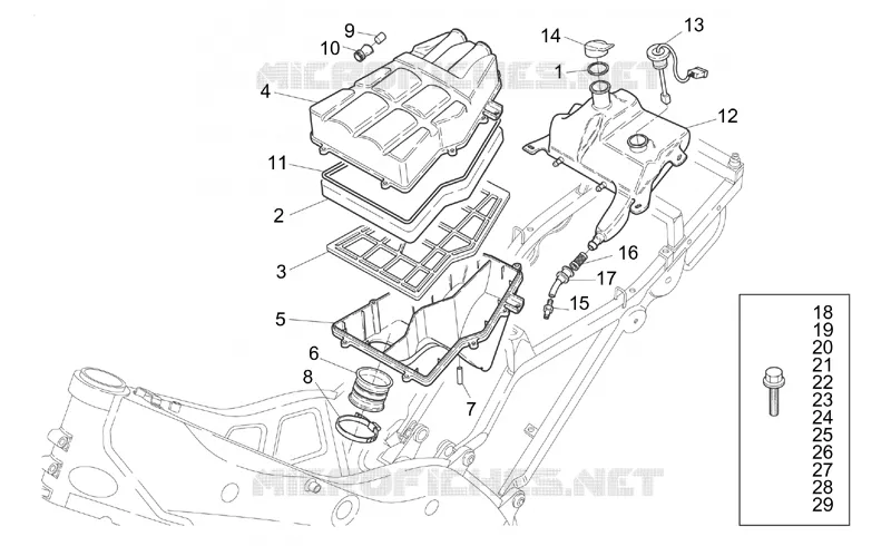 Air box Aprilia APRILIA-MOTORCYCLES 250 RS 1997  RS 250