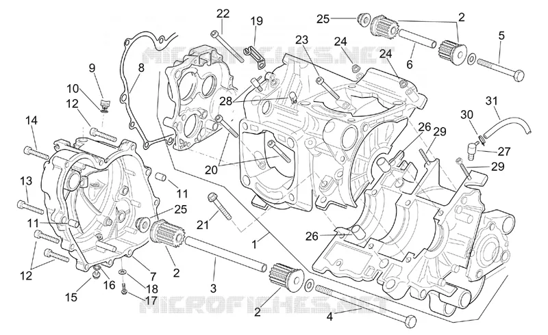 Crankcase Aprilia APRILIA-MOTORCYCLES 250 RS 1996  RS 250