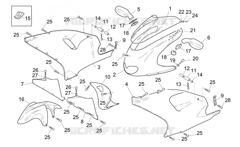 Front body I Aprilia APRILIA-MOTORCYCLES 250 RS 1997  RS 250