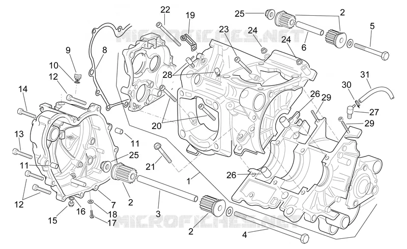 Crankcase Aprilia APRILIA-MOTORCYCLES 250 RS 2000  RS 250