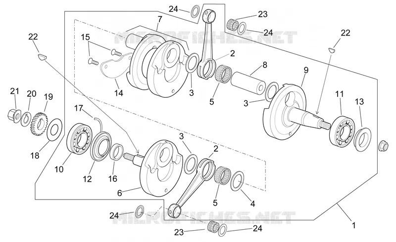 Drive shaft Aprilia APRILIA-MOTORCYCLES 250 RS 2000  RS 250