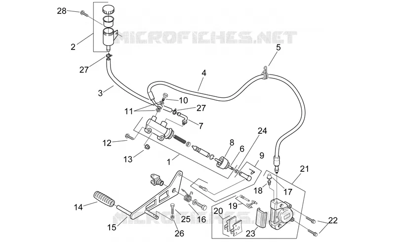 Rear master cylinder Aprilia APRILIA-MOTORCYCLES 250 RS 2002  RS 250
