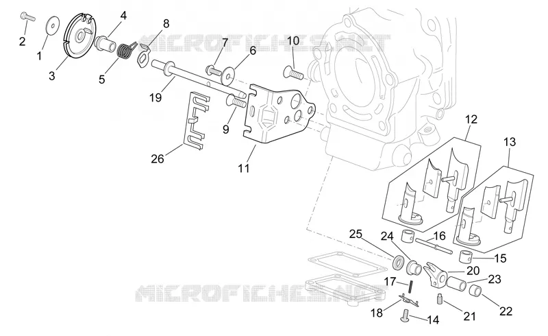 Valves assembly I Aprilia APRILIA-MOTORCYCLES 250 RS 2000  RS 250