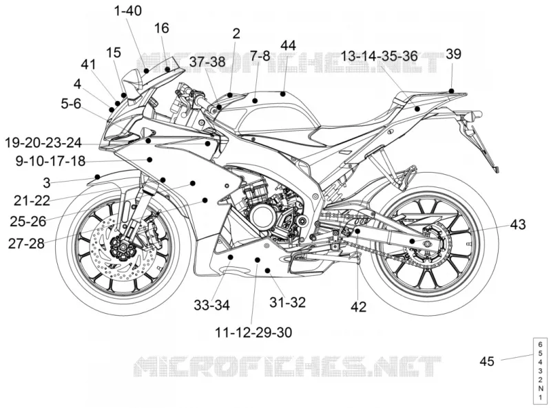 Decal Aprilia APRILIA-MOTORCYCLES 50 RS4 2013  RS4 50 2T